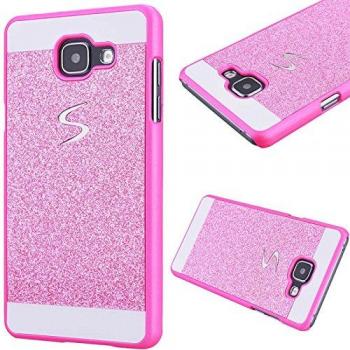 Semoss Ultra Slim Thin 3D Bling Glitter Cristal Funda de Diamante Carcasa para Samsung Galaxy A3 2017