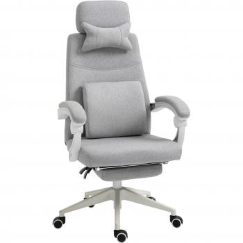 Vinsetto Ergonomischer Bürostuhl, Gamingstuhl, mit Rollen, Polyester, Schaumstoff, 62 x 68 x 117-127 cm