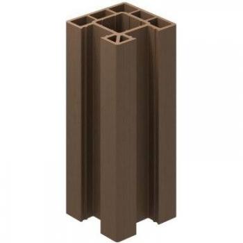 Clarity Composite Walnut Corner Fencing Post 125mm x 3m