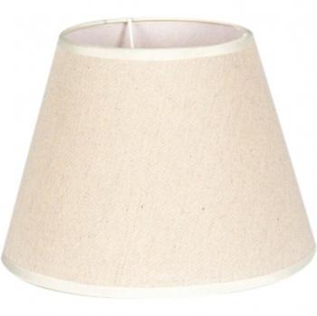 Kleine Lampe mit Sackleinenbezug