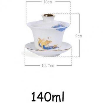 High White Porcelain Gaiwan Set