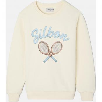 Silbon - Sudadera de niño con diseño de raquetas vintage