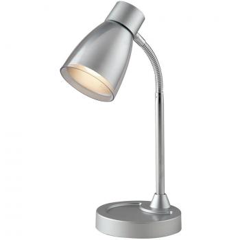 Lámpara de mesa de plástico y metal plateado Luce Ambiente e Design