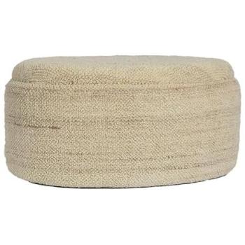 Eleganter Sitzhocker mit Stauraum in Wolle