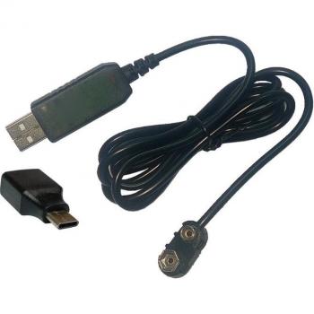 6F22 9V USB‑Adapter – Batteriefrei für Multimeter & Mikrofon