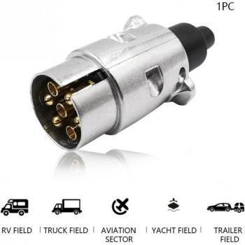 Conector duradero de coche con zócalo de remolque y protección de aluminio