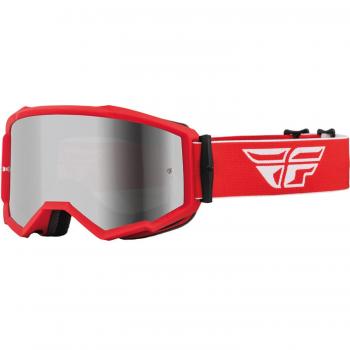 Fly Racing Zone Logo Brille für Motocross - Weiss und Rot