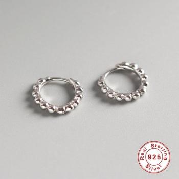 ROXI Mini Round Beads Small Hoop Earrings for Women