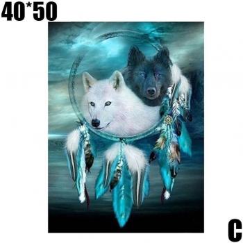 Diamant Malerei Wolf 5D Mosaik Strass Stickerei