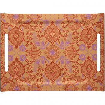 Plateau Voyage Iconique en bois rouge Ø 40 cm