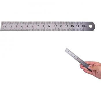 Dubbelzijdige RVS Heerser 15 cm