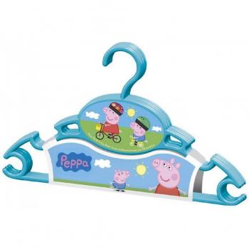 Peppa Pig - Perchas para Ropa de Bebé Rosa (3 unidades)