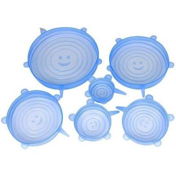 Smile 6‑Pack Silicone Food Storage Lids