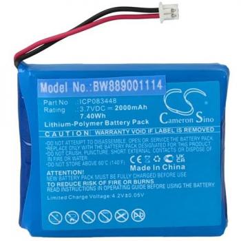 Batterie vhbw pour Stabo ICP083448, JHHY903448A (2000mAh, 3,7V, Li-polymère)