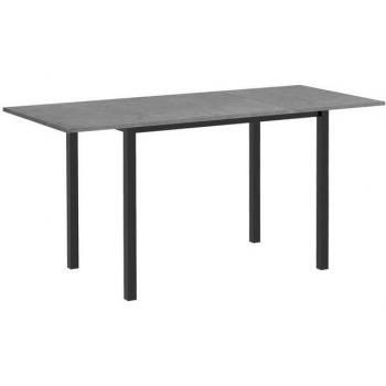 Mesa de Comedor HOMCOM - Extensible para 6 Personas, Acero Gris Oscuro