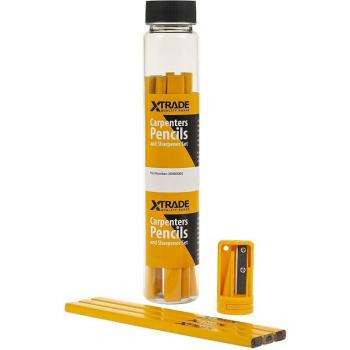 SharpEdge Carpenter Pencils & Sharpener Bundle – 12 Units
