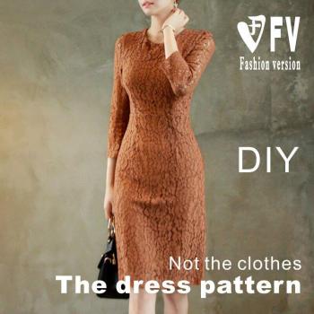 Lace Dress Sewing Pattern Slim-Fit BLQ-347