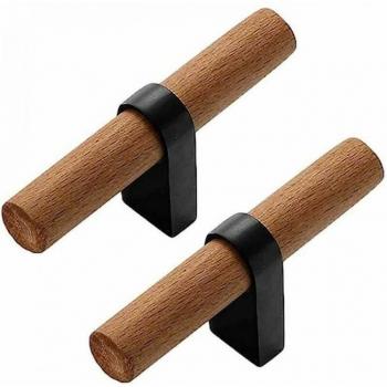 Pomello Doppio in Legno per Armadi