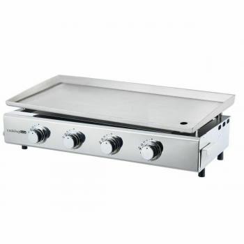 Plancha BRASILIA 84×34 cm – 4 feux tout inox, surface cuisson XXL