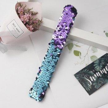 Bracelet slap paillettes brillantes