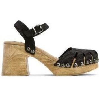 Sandalias de Piel Margot negro - Altura tacón 8cm