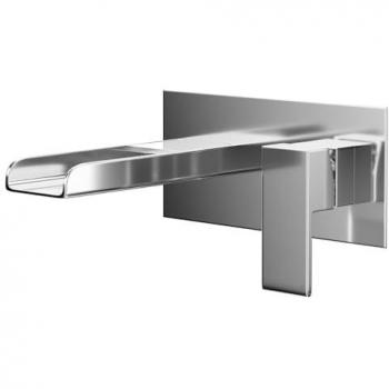 Wholesale Domestic Cubix Polished Chrome Waterfall Wall Mounted Basin Mono Tap