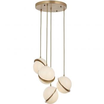WellHome: lámpara colgante de metal con acabado blanco y vintage (para 4 bombillas)