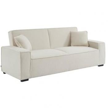 Sweeek Lounge Dream – 3‑Sitzer Schlaffläche in Cremebouclé