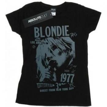 Blondie shirt 1977 tour nero, taglia L, tessuto cotone femminile