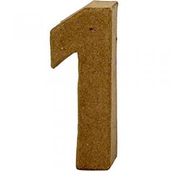 Chiffre “1” en papier‑mâché – 10 cm