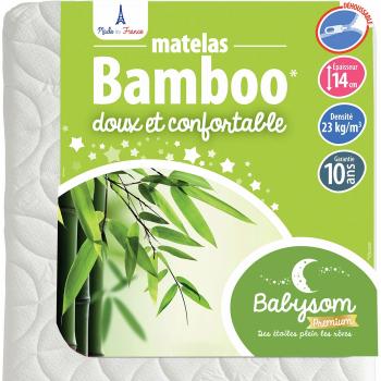 Matelas bébé bambou déhoussable 60x120 cm