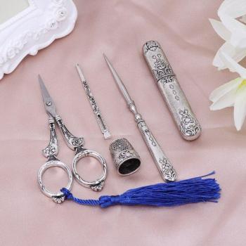 Vintage Sewing Scissors and Needlework Kit