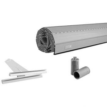Schellenberg Rollladenpanzer Set PVC Maxi, 90 x 110 cm, für 60 mm Stahlrohrwellen, mit Aufhängefeder, Alu-Endleiste, Rolladenstopper, grau