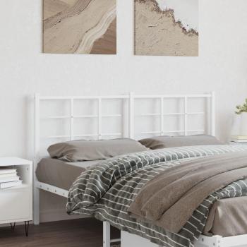 VidaXL 150 cm White Metal Headboard