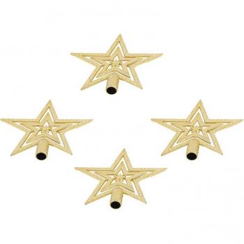 Adorno Árbol Navideño 5 Puntas Estrella de Oro