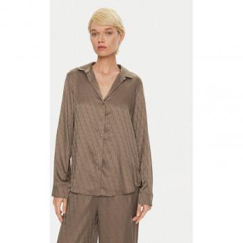 Calvin Klein Pyjamaoberteil Buttondown 000QS7302E Braun Regular Fit