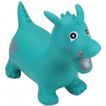 Happy Hopperz Inflatable Bouncy Ride On Toy - Turquoise Dragon (2.5yrs - 5yrs)