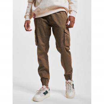 Pantalón de algodón twill Alpha Industries con estilo jogger, color marrón cargo