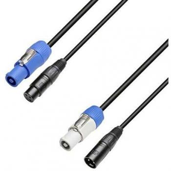 Adam Hall Power Twist Power and 3-Pin DMX Cable 1.5m