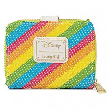 Loungefly Donne Portafoglio Minnie Arcobaleno in Paillettes Disney Multicolore