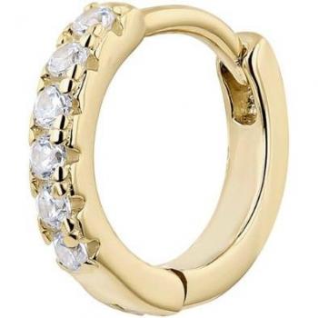 Piercing de aro Gizel en Plata 925 con baño de oro 18k