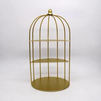 Elegant Iron Bird Cage Snack Stand