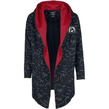 Gothic Cardigan von Gothicana by EMP - Schwarz/Rot - Größe L