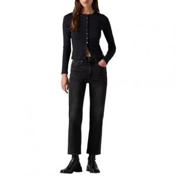 Levi's Jeans 725 Kick Boot Negro Denim Casual