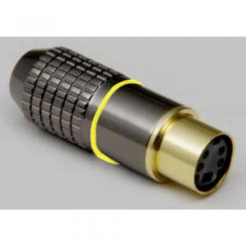 BKL Electronic 8-Pin Mini DIN Connector, Straight, Chrome