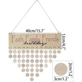 Eid Mubarak DIY Wooden Calendar Pendant