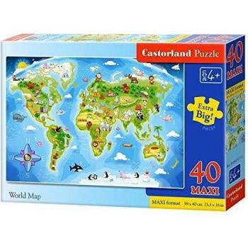 Puzzle Mappa del Mondo 40 Pezzi Castorland