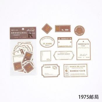 30pcs Golden Theater Route Label Paper Tags