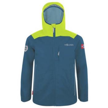 Chaqueta Trollkids Bergen para Niños Verde y Azul
