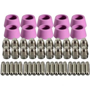 50Pcs Plasma Cutter Electrode and Nozzle Kit for AG-60 SG-55 WSD-60 CUT-60 LGK-60